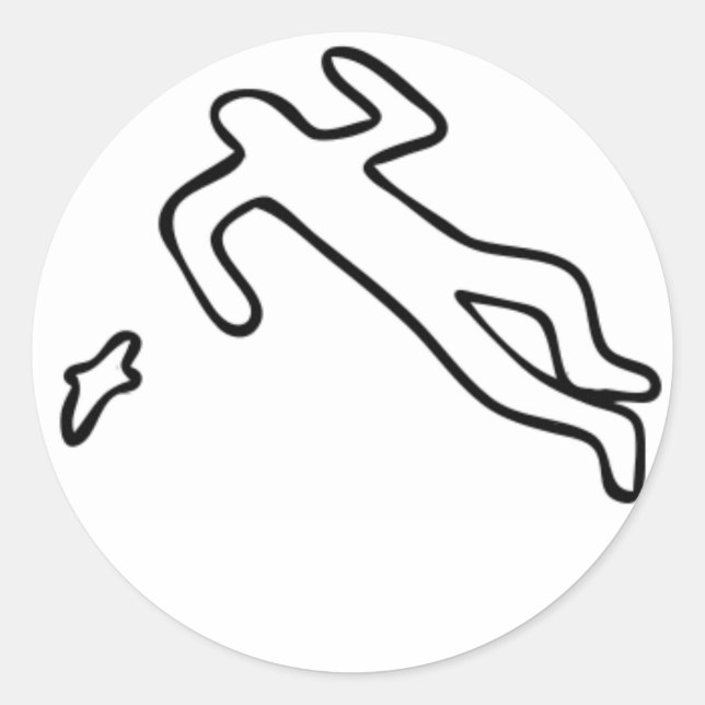 Homicide Scene Sticker-Outline Not Graphic Classic Round Sticker (Front)