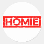 Homie Stamp Classic Round Sticker