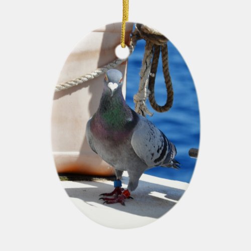 Homing Pigeon Ceramic Ornament