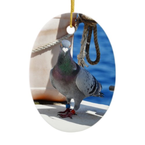 Homing Pigeon Ceramic Ornament