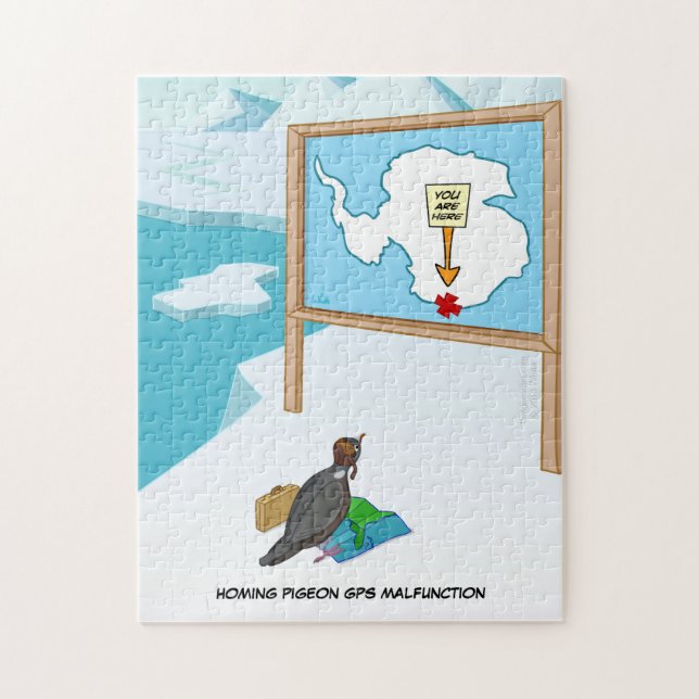 Homing Pigeon GPS Malfunction Jigsaw Puzzle (Vertical)
