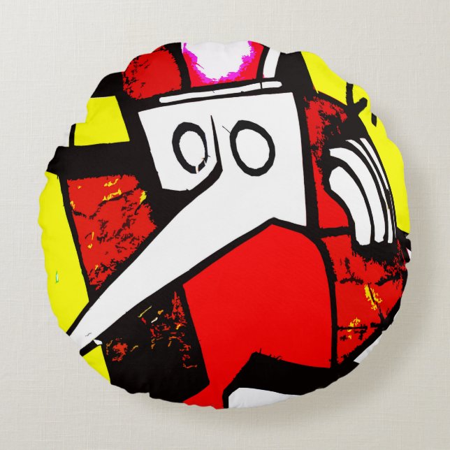 Hominid Round Pillow (Front)