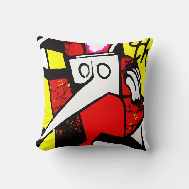 Hominid Throw Pillow (Front)