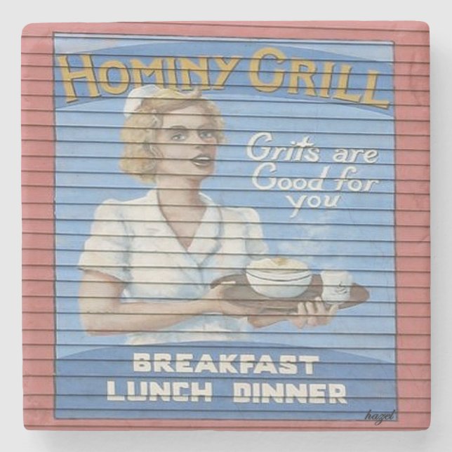 Hominy Grill Charleston, SC. Marble Stone Coaster. Coaster (Front)