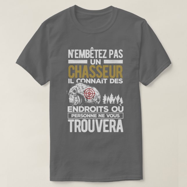 Homme humour chasseur T-Shirt (Design Front)