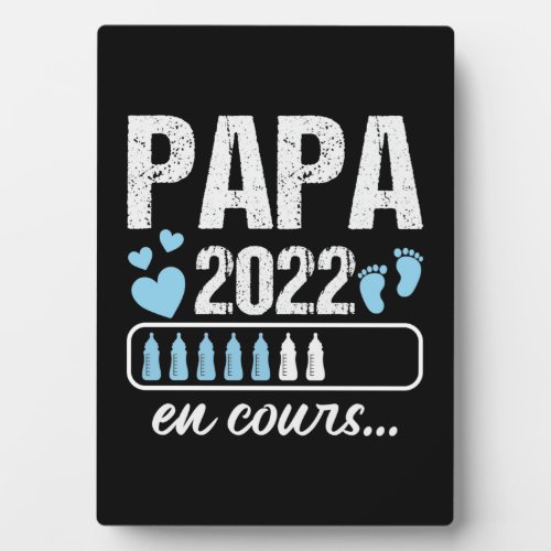 Homme Papa 2022 Papa En Cours Annonce Grossesse Pa Plaque