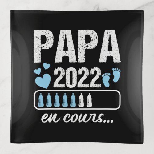 Homme Papa 2022 Papa En Cours Annonce Grossesse Pa Trinket Tray