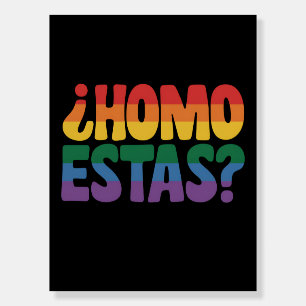 Homo Estas Funny Spanish Mexican Gay Ally LGBTQ Foam Board