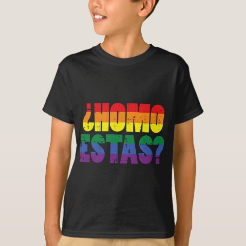 Homo Estas Spanish Mexican Funny Gay Pride Ally LG T_Shirt