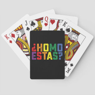 Homo Estas Spanish Mexican Funny Gay Pride LGBTQ Poker Cards