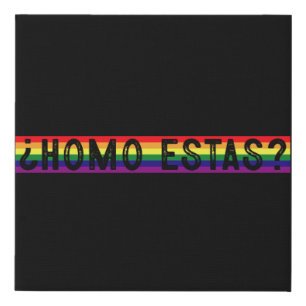Homo Estas Spanish Mexican Gay Pride LGBTQ Month Faux Canvas Print