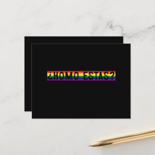Homo Estas Spanish Mexican Gay Pride LGBTQ Month Postcard