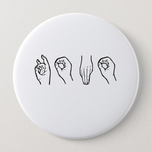 HOMO IN SIGN LANGUAGE _png Pinback Button