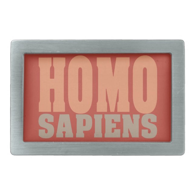 HOMO SAPIENS custom belt buckle (Front)