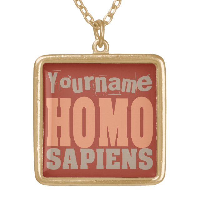 HOMO SAPIENS custom necklace (Front)