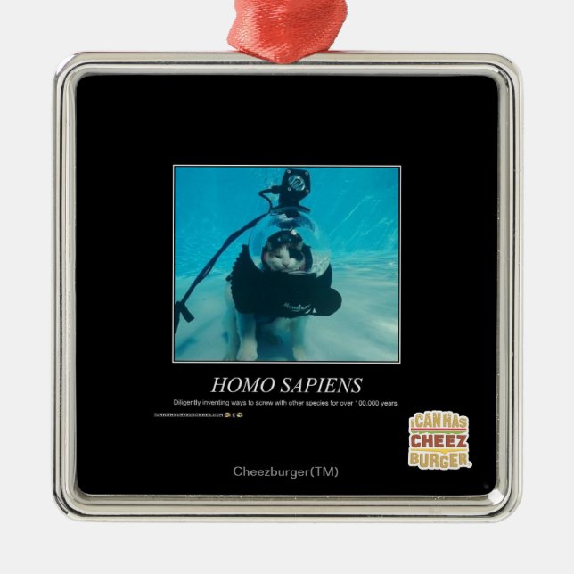 Homo Sapiens Metal Ornament (Front)
