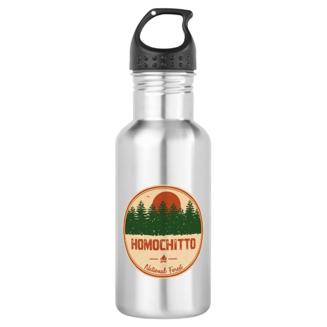 Homochitto National Forest Stainless Steel Water Bottle (Front)