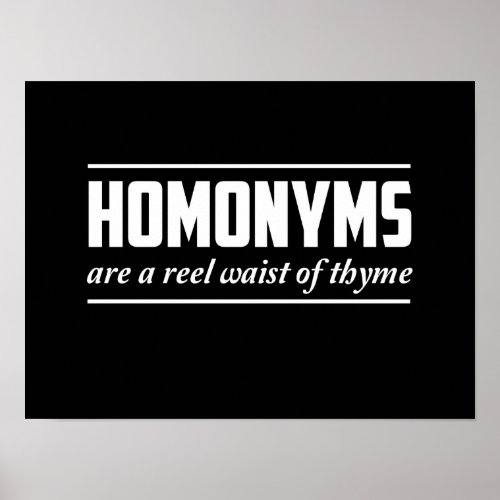 Homonyms Poster