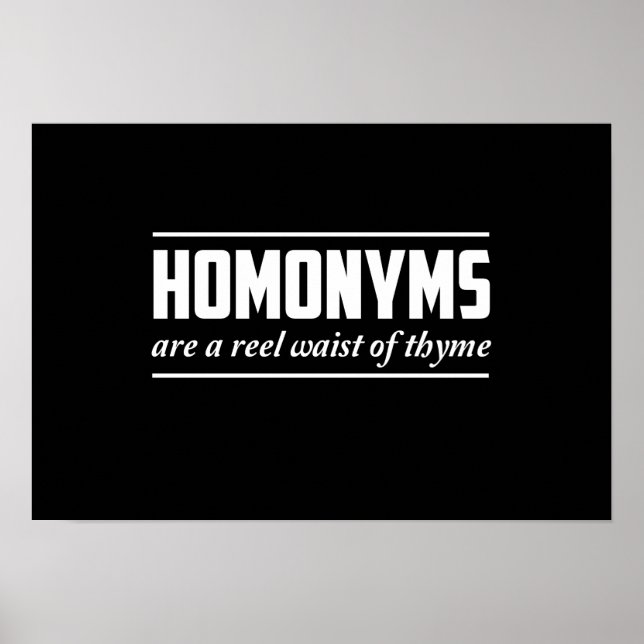 Homonyms Poster (Front)