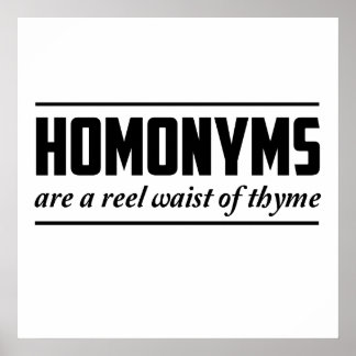 Homonyms Poster
