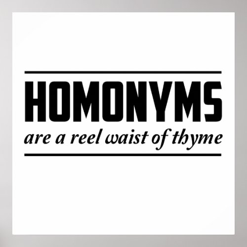 Homonyms Poster