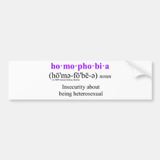 homophobia bumper sticker