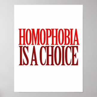 HOMOPHOBIA IS A CHOICE POSTER