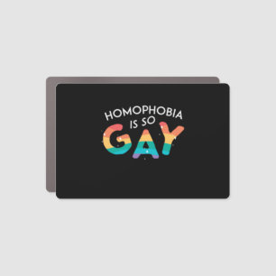 Homophobia Is Gay LGBT Pride Gay Rainbow Flag Stic Car Magnet