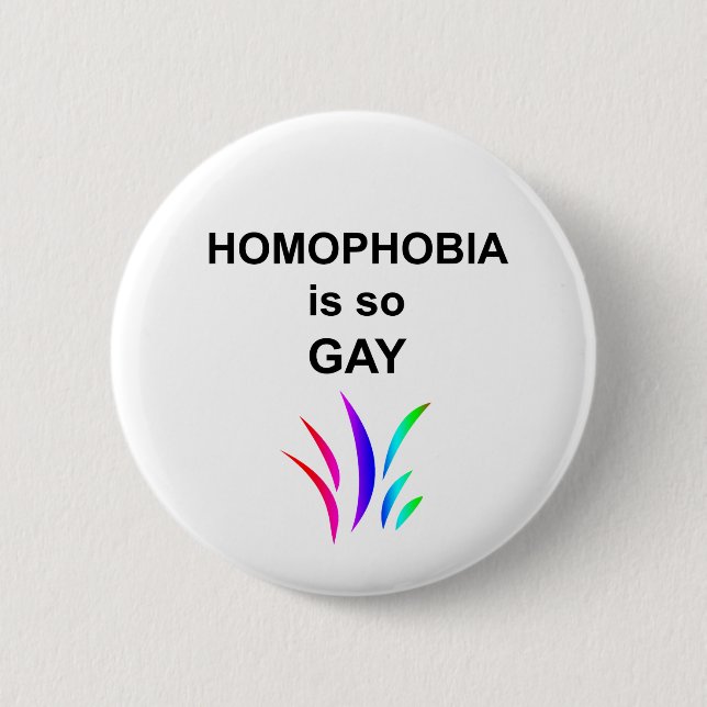 Homophobia is so Gay Button (Front)