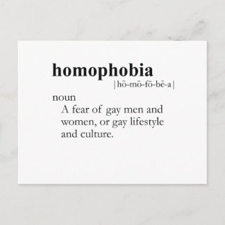 HOMOPHOBIC (definition) Postcard