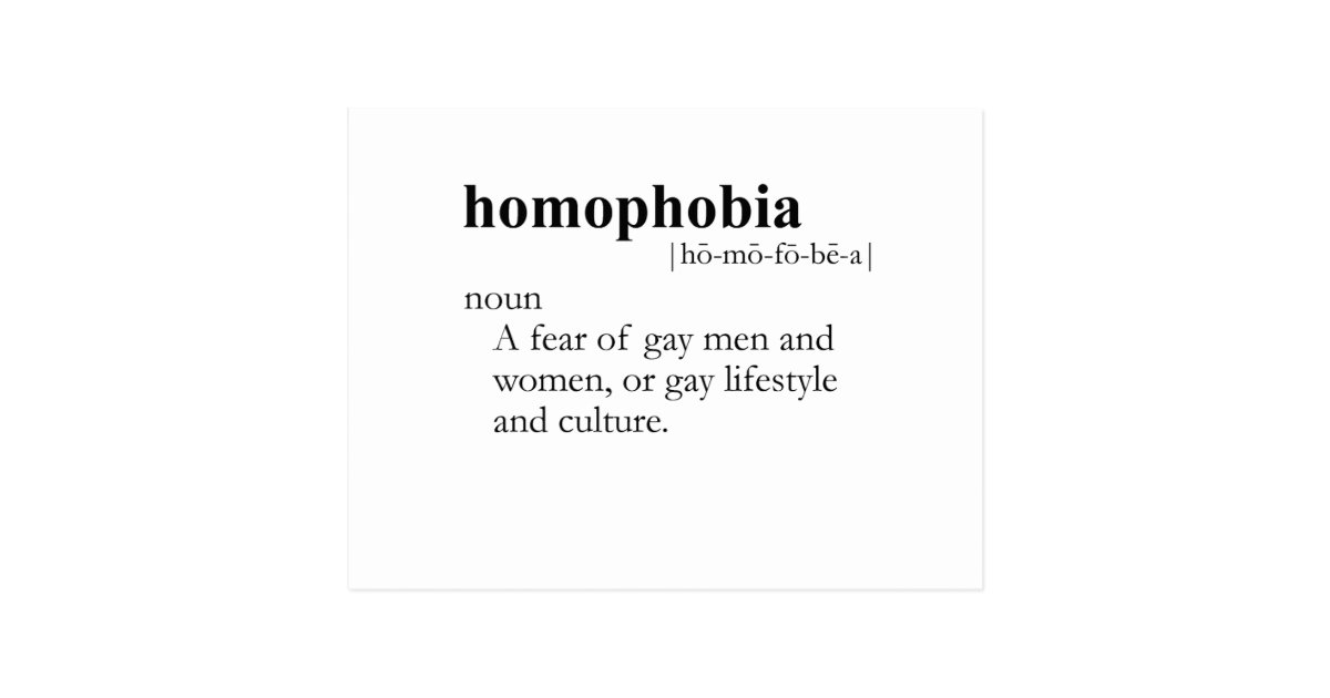 homophobic-definition-postcard-zazzle