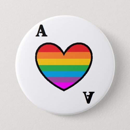 homoromantic Asexual Ace Button