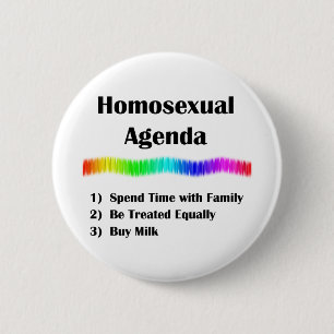 Homosexual Agenda Button