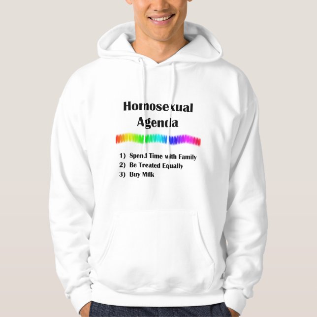 Homosexual Agenda Hoodie (Front)