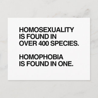 HOMOSEXUALITY IS FOUND IN 400 SPECIES POSTCARD