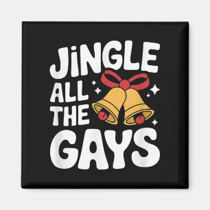 Homoual Christmas Pun Funny Gay Lgbt Xmas Magnet