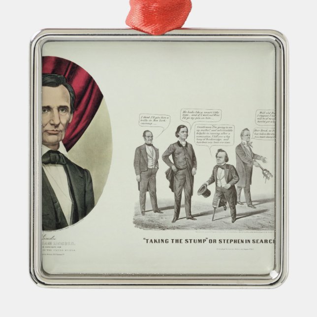Hon. Abraham Lincoln Metal Ornament (Front)