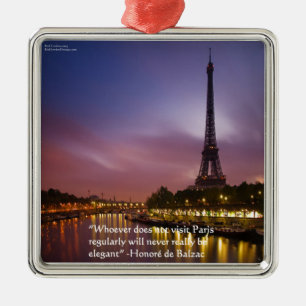 Hon de Balzac On Paris France Metal Ornament