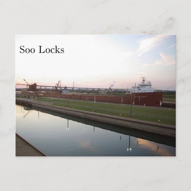 Hon James L. Oberstar Soo Locks Post Card (Front)