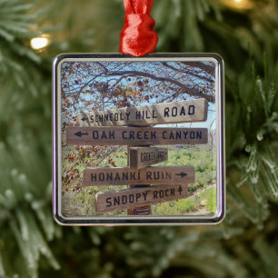 Honanki Ruin Snoopy Rock Sedona Arizona Metal Ornament