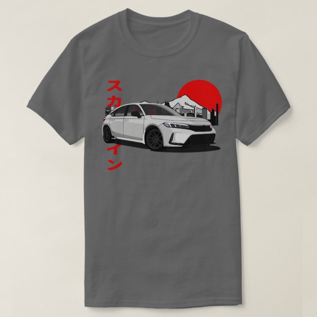 Honda Civic fl5 Retro Style T-Shirt (Design Front)