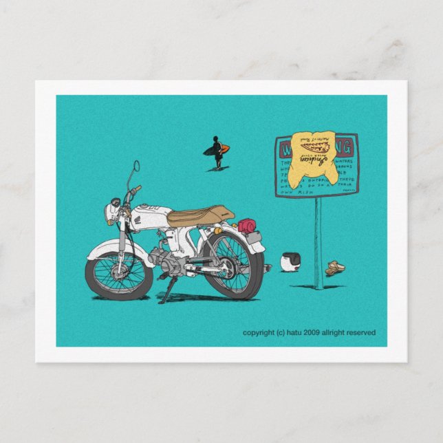 honda on the beach postcard (Front)