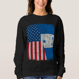 Honduran American Flag Half USA Honduras Root Prou Sweatshirt