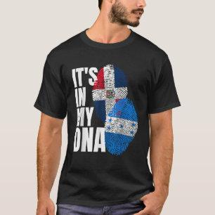 Honduran And Dominican Mix DNA Flag Heritage Gift T-Shirt