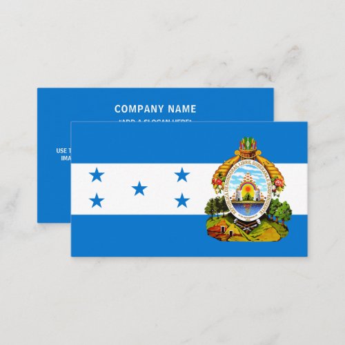 Honduran Flag  Coat of Arms Flag of Honduras Business Card