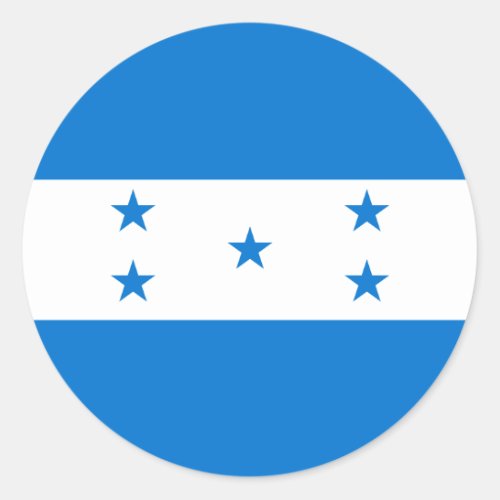 Honduran Flag Flag of Honduras Classic Round Sticker