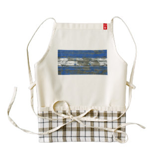 Honduran Flag on Rough Wood Boards Effect Zazzle HEART Apron