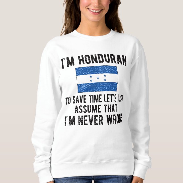 Honduran Heritage Honduras Roots Honduran Flag Sweatshirt (Front)