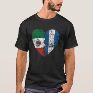 Honduran Mexican Flags Heart Mexico Honduras Root T-Shirt