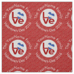 Honduran Red LOVE Flag Personalized Fabric